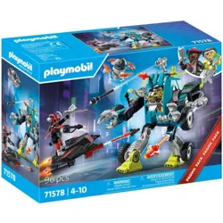 PLAYMOBIL ROBOT KONTRA SZYBOWIEC FUNKCJA STRZELANIA FIGURKI AKCESORIA 71578