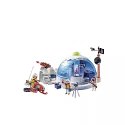 PLAYMOBIL STACJA POLARNA IGLO BADAWCZE LODOWY DOMEK SKUTER ŚNIEŻNY FIGURKI