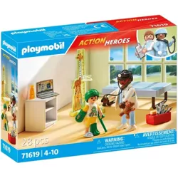 PLAYMOBIL SZPITAL LEKARZ PEDIATRA MIŚ PACJENT ACTION HEROES 28 EL. FIGURKI