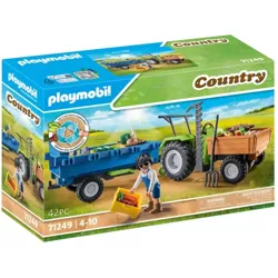 PLAYMOBIL TRAKTOR Z PRZYCZEPĄ FIGURKA AKCESORIA OWOCE WARZYWA COUNTRY 42EL.