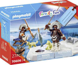 PLAYMOBIL WĘDKARZE NAD PRZERĘBLEM ESKIMOS ŁOWIENIE RYB FIGURKI AKCESORIA