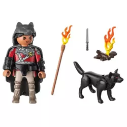 PLAYMOBIL WOJOWNIK Z WILKIEM FIGURKA POCHODNIA AKCESORIA SPECIAL PLUS 12 EL