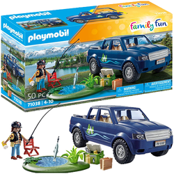 PLAYMOBIL WYPRAWA WĘDKARSKA NA RYBY ŁOWIENIE SAMOCHÓD PICKUP FIGURKI FAMILY