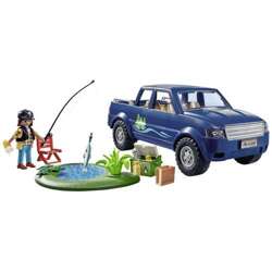 PLAYMOBIL WYPRAWA WĘDKARSKA NA RYBY ŁOWIENIE SAMOCHÓD PICKUP FIGURKI FAMILY