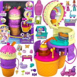 POLLY POCKET LALECZKI ZAKRĘCONE LODY HOTEL DOMEK TOREBKA FIGURKI