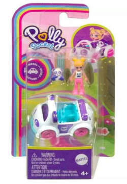 POLLY POCKET LALKA Z POJAZDEM PANDA FIGURKA KOLEKCJONERSKA 