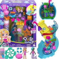 POLLY POCKET LALKI BĄBELKOWE AKWARIUM ZESTAW Z AKCESORIAMI MATTEL