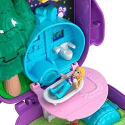 POLLY POCKET LALKI MINI KEMPING SOWA MATTEL GRA ZRĘCZNOŚCIOWA NAKLEJKI 2w1