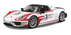 PORSCHE 918 WEISSACH SAMOCHÓD METALOWY POJAZD MODEL BBURAGO 1/24