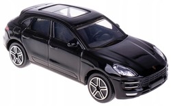 PORSCHE MACAN TURBO METALOWY SAMOCHÓD KOLEKCJONERSKI BBURAGO 1:43 CZARNY