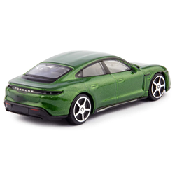 PORSCHE TAYCAN TURBO S ZIELONY SAMOCHÓD METALOWY AUTO MODEL BBURAGO 1:43