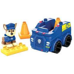 PSI PATROL KLOCKI MEGA BLOKS CHASE PIESEK FIGURKA AUTO POLICYJNE RADIOWÓZ