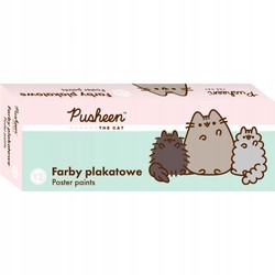 PUSHEEN FARBY PLAKATOWE SŁODKI KOTEK 12 INTENSYWNYCH KOL. x 20 ml MAJEWSKI