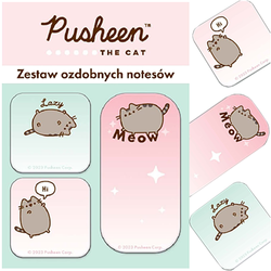 PUSHEEN KARTECZKI SAMOPRZYLEPNE NOTESY OZDOBNE 3x30 kart. KOTEK ST.MAJEWSKI