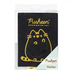 PUSHEEN PAMIĘTNIK NOTES PLUSZOWY Z POMPONEM A5 96K LINIA MIĘCIUTKI CZARNY