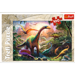 PUZZLE 100 ELEMENTÓW ŚWIAT DINOZAURÓW DINOZAURY DINO UKŁADANKA TREFL 16277