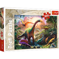 PUZZLE 100 ELEMENTÓW ŚWIAT DINOZAURÓW DINOZAURY DINO UKŁADANKA TREFL 16277