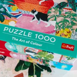 PUZZLE 1000 EL ART OF COLOUR NIE MA TO JAK W DOMU KOTY ROŚLINY 10892 TREFL