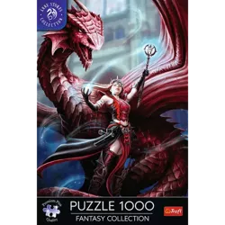 PUZZLE 1000 ELEMENTÓW FANTASY ANNE STOKES SZKARŁATNY SMOK 10902 TREFL