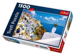 PUZZLE 1500 ELEMENTÓW SANTORINI GRECJA UKŁADANKA MIASTECZKO 26119 - TREFL