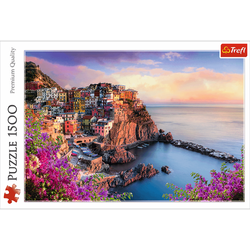 PUZZLE 1500 ELEMENTÓW WIDOK MIASTECZKO MANAROLA UKŁADANKA 26137 - TREFL