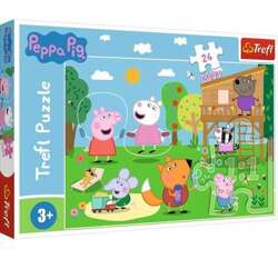 PUZZLE 24 MAXI ŚWINKA PEPPA ZABAWY NA POLANIE 14342 TREFL