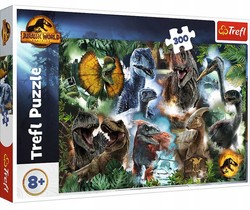 PUZZLE 300 ELEMENTÓW JURASSIC WORLD ULUBIONE DINOZAURY 23013 TREFL