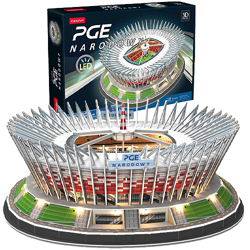 PUZZLE 3D STADION PGE NARODOWY PODŚWIATLANY LED 144 ELEMENTY CUBIC FUN