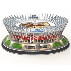 PUZZLE 3D STADION PGE NARODOWY PODŚWIATLANY LED 144 ELEMENTY CUBIC FUN