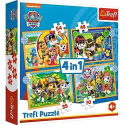 PUZZLE 4W1 207 ELEMENTÓW WAKACYJNY PSI PATROL 34395 TREFL