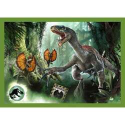 PUZZLE 4W1 JURASSIC WORLD GROŹNE DINOZAURY 34607 TREFL