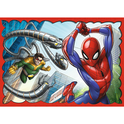 PUZZLE 4W1 W SIECI SPIDERMANA MARVEL UKŁADANKA - 34293 TREFL