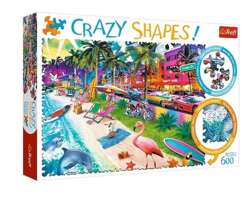 PUZZLE 600 ELEMENTÓW PLAŻA W MIAMI CRAZY SHAPES 11132 - TREFL 