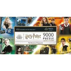 PUZZLE 9000 ELEMENTÓW HARRY POTTER HOUSE OF HOGWARTS PREMIUM 81023 TREFL