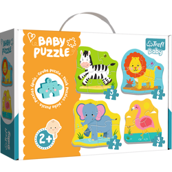 PUZZLE BABY GRUBE 4W1 ZWIERZĄTKA NA SAFARI DLA NAJMŁODSZYCH TREFL