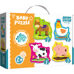 PUZZLE BABY GRUBE 4W1 ZWIERZĄTKA NA WSI DLA NAJMŁODSZYCH TREFL