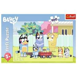 PUZZLE BLUEY 100 ELEMENTÓW WESOŁY ŚWIAT BLUEY UKŁADANKA TREFL 16471