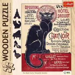 PUZZLE DREWNIANE 200 CZARNY KOT THEOPHILE ALEXANDRE STEINLEN 20254 TREFL