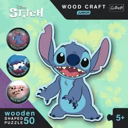 PUZZLE DREWNIANE JUNIOR 50 ELEMENTÓW LILO I STITCH DISNEY 20205 TREFL