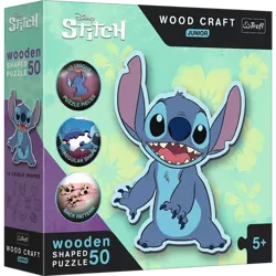 PUZZLE DREWNIANE JUNIOR 50 ELEMENTÓW LILO I STITCH DISNEY 20205 TREFL