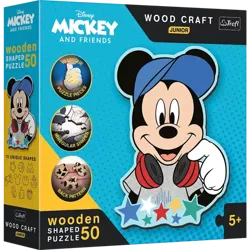 PUZZLE DREWNIANE JUNIOR 50 ELEMENTÓW W ŚWIECIE MYSZKI MICKEY 20199 TREFL