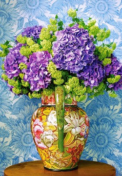 PUZZLE KWIATY W WAZONIE BOUQUET OF HYDRANGEAS 1000EL CASTORLAND