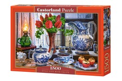 PUZZLE MARTWA NATURA Z TULIPANAMI PORCELANA LAMPA OLEJOWA 1500 CASTORLAND