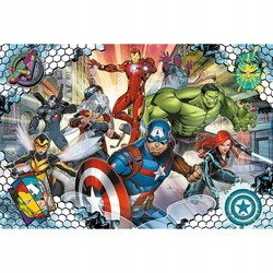 PUZZLE MARVEL 100 ELEMENTÓW SŁAWNI AVENGERS HULK THOR IRON MAN TREFL 16454