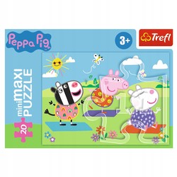 PUZZLE MINI MAXI ŚWINKA PEPPA BEZTROSKI DZIEŃ 20 EL. UKŁADANKA TREFL 21124