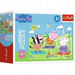 PUZZLE MINI MAXI ŚWINKA PEPPA BEZTROSKI DZIEŃ 20 EL. UKŁADANKA TREFL 21124