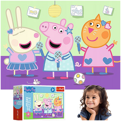 PUZZLE MINI MAXI ŚWINKA PEPPA BEZTROSKI DZIEŃ 20 EL. UKŁADANKA TREFL 21126