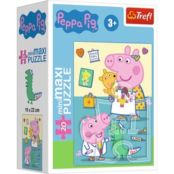 PUZZLE MINI MAXI ŚWINKA PEPPA BEZTROSKI DZIEŃ 20 EL. UKŁADANKA TREFL 21127