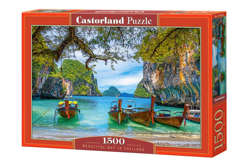 PUZZLE PIĘKNA ZATOKA W TAJLANDII ŁÓDKI OCEAN SKAŁY 1500 CASTORLAND