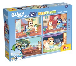 PUZZLE PODŁOGOWE DWUSTRONNE BLUEY MAXI 4x48el. UKŁADANKA LISCIANI